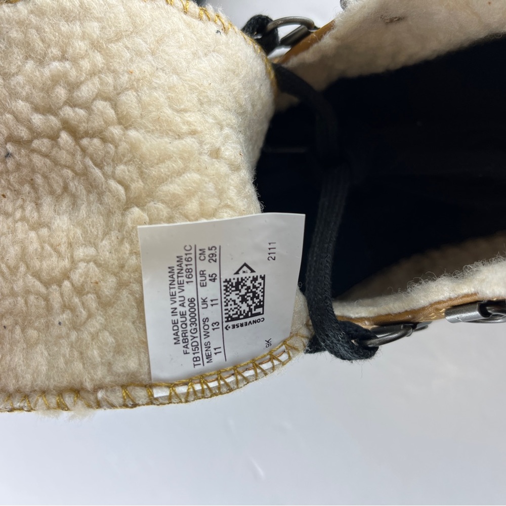 Converse Chuck 70 Bosey Hi Sneaker 168161C Wheat Leather Lined Mountain Custom - Picture 10 of 15